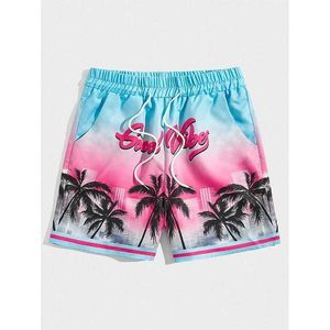 Pantanos cortos de verano para hombres pantanos cortos de secado rápido hawaii sports sports nadming tune fashion 3d coco árbol imprimición de deportes sueltos shorts 6xl j240527