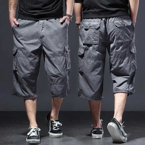 Shorts masculins Military Military Longuers Shorts Men de marchandises Hommes Coton Coton Multi Pocke Hot culotte tactique Pantalon Capri Pantal