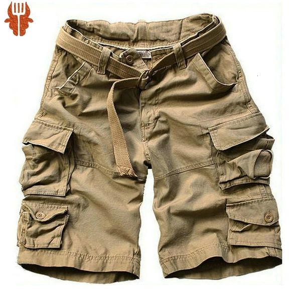 Shorts pour hommes Été Camouflage multi-poches Shorts pour hommes Casual Loose Camo Au genou Shorts cargo pour hommes avec ceinture S-3XL 230531