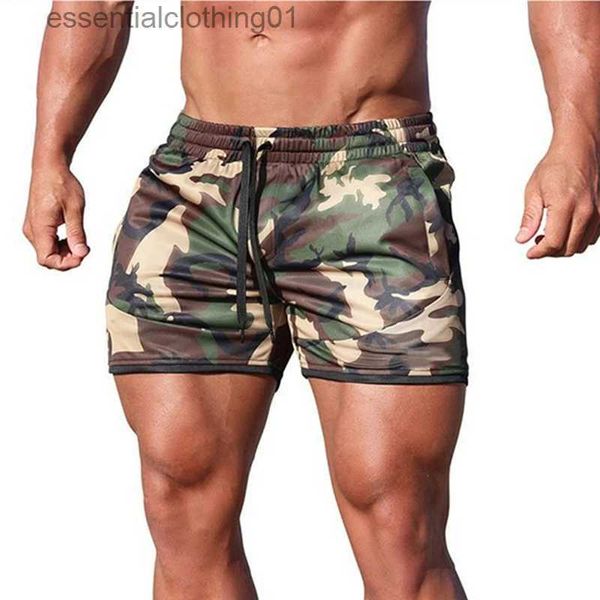 Shorts pour hommes Été nouveau short de Fitness mode respirant à séchage rapide gymnases musculation Joggers Shorts coupe ajustée Shorts de survêtement Camouflage L231212