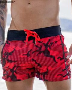 Shorts pour hommes été nouvelle tendance Fitness Joggers exercice Camouflage imprimé séchage rapide mince pantalon court mâle mode décontracté plage pantalons de survêtement W0327