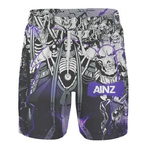 Heren shorts Summer Overlord 3d Print Beach Board Anime Men's Fashion Beachwear Korte broek Harajuku Kinderen Joggers broek Bottomsmen's