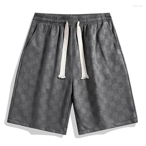 Pantalones cortos de verano de gran tamaño para hombre, pantalones cortos deportivos Vintage para hombre, ropa de calle coreana a la moda, pantalones de Fitness para hombre