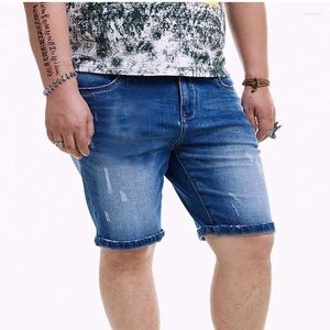 Shorts pour hommes été grande taille jean longueur genou Denim bleu vêtements de sport grands et grands 36 38 40 42 44 46 48