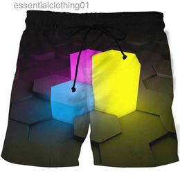 Heren shorts Summer Psychedelic Short Pants Men Vrouwen Kid 3D Gedrukte mode Swim Trunks Beach Shorts Skateboard Sport Casual Loose Shorts L231212