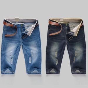 Shorts pour hommes Summer Ripped Jeans Shorts hommes Straitement Denim Shorts Fashion masculine Casual Work Shorts denim Shorts pour hommes No Belt 230313