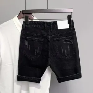 Shorts pour hommes Summer Ripped Jeans doux et confortable Stretch Casual Arecdue Lasted Cowboy Denim Pantalon Mâle