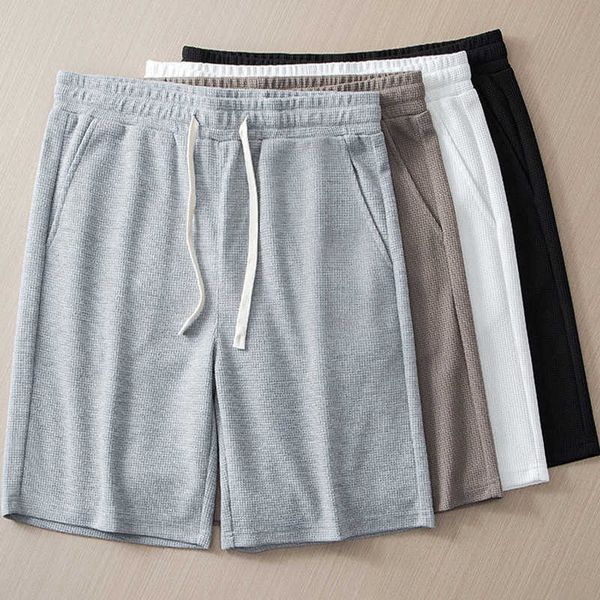 Pantalones cortos para hombre Pantalones cortos para correr de verano para hombre, pantalones cortos informales negros para gimnasio y Fitness, pantalones cortos para correr con cintura elástica, pantalones cortos para hombre, ropa de chándal de talla grande G230131