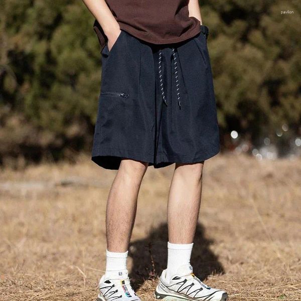Short masculin Side d'été Conception de la mode japonaise extérieure décontractée sport en vrac et de loisirs en cinq parties pantalons