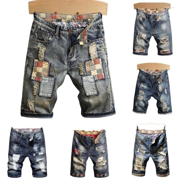 Shorts masculins Summer Slim Men Jeans décontracté designer rétro décontracté Streetwear 88% Coton Cargo Male Chorts de poche Vêtements