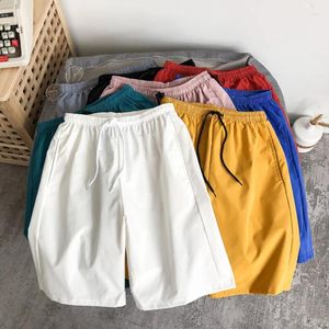 Heren Shorts Zomer Effen Kleur Zweet Mannelijke Ademende Mannen Casual Rechte Been Lounge Track Zwart Oversize Heren A202