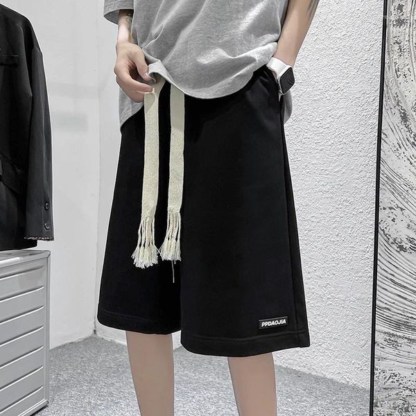 Shorts pour hommes été couleur unie Sweat hommes japonais décontracté Joggers pantalons de survêtement sport grande taille sweatshorts en vrac noir gris blanc