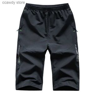 Short masculin Summer Sports Coute pantalon Séchage rapide Grande taille 7xl 8xl Mens décontracté 3/4 pantalon mince Sac de mode H240430