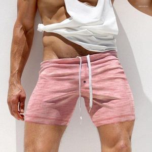 Heren shorts Summer Sporty Pant Sexy Ultra-Thin Solid Color Mini Men