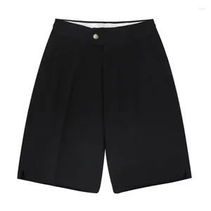 Heren shorts Summer Suit Men Fashion Business Dress Streetwear Losse Britse stijl Zwart formeel