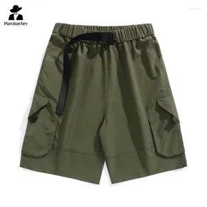 Pantalones Cortos para Hombre Verano Táctico Casual Transpirable Secado Rápido Multibolsillos Cargo Hip-Hop Calle Suelto Hasta La Rodilla Bermudas