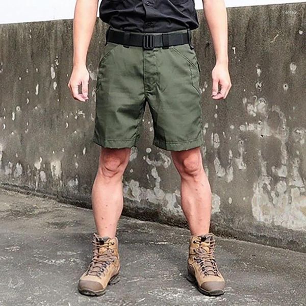 Pantalones cortos para hombres Tácticos tácticos tácticos resistentes a los sólidos sólidos deportes de treambing al aire libre Pantalones de combate