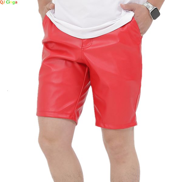 Shorts pour hommes été Section mince de la jeunesse Stretch cuir rouge blanc bleu noir pantalon hommes Fivepoint 2942 230627