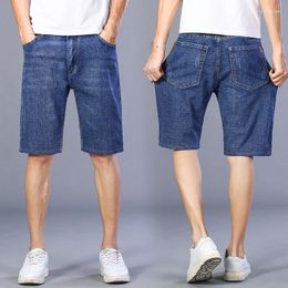 Short d'été en jean extensible fin pour homme, pantalon moyen décontracté, 7 Points 5