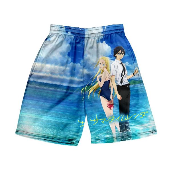 Cortos de hombres de verano renderizando el verano render merch estampados de merches/hombres cintura elástica streetwear kawaii playa pantalones