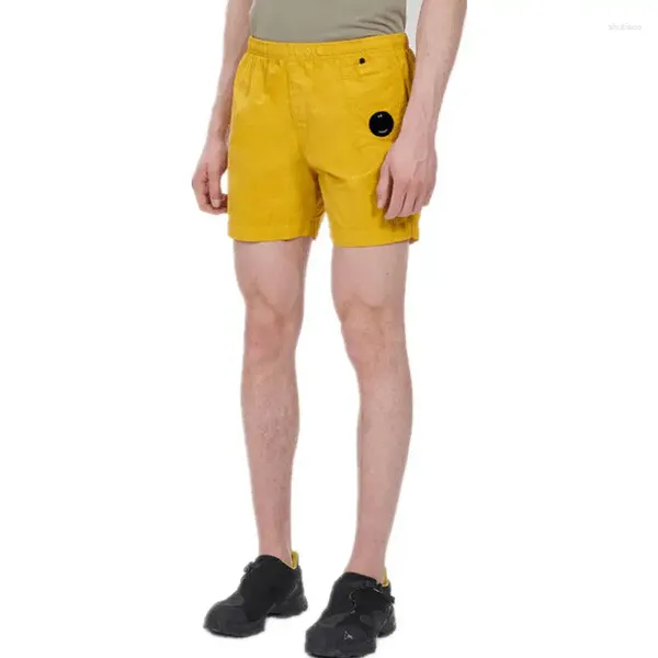 Shorts pour hommes Summer Youth Casual Sports Nylon Breathable 2024 Lace-up Loose Couleur solide Pantalon de plage à séchage rapide