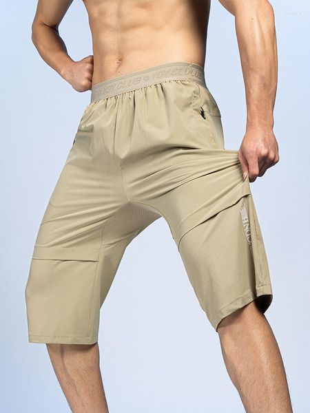 Shorts pour hommes été poches zippées hommes culottes courtes vêtements de sport respirant séchage rapide pantacourt en nylon étiré entraînement Gym décontracté 5XL