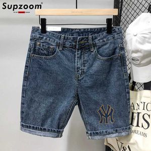 Supzoo – short en jean pour homme, en coton, avec fermeture éclair, imprimé Flystone, décontracté, à la mode, imprimé, nouvelle collection été 2023, offre spéciale, J240228