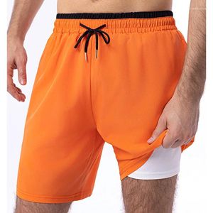 Short masculin sueur hommes orange plus taille 8xl couleurs solides jogger jogger fitness out track de vêtements