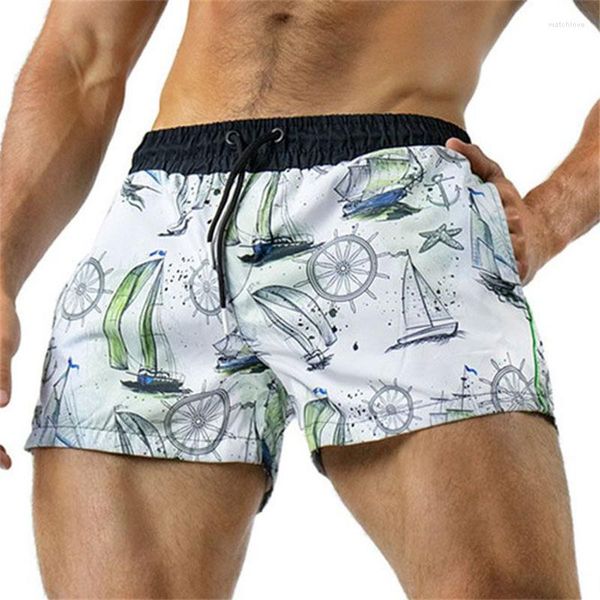 Pantalones cortos para hombres Pantalones de chándal liviano Sports elásticos de la elástica 2023 Dry sin al revestimiento de la playa de verano Boxers Gym Fitness