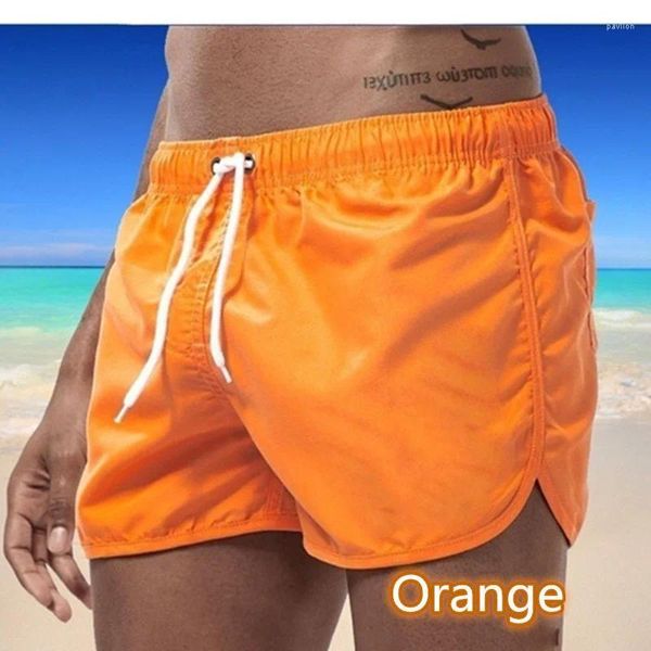 Short masculin nage d'été de maillot de bain coloré homme maillot de bain nage de natation sexy plage de surf de plage pantalon de vêtements masculin courant