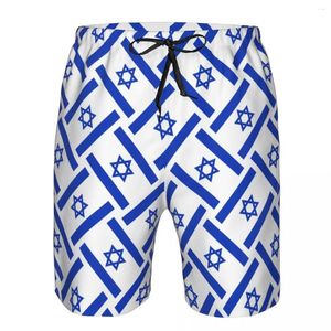 Short masculin nage d'été nage de natation de plage de surf de plage pantalon de vêtements masculin Israël drapeau