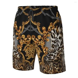 Herenshorts Zwemmen Zomer Zwemkleding Man Zwembroek Strand Surfplank Mannelijke Kleding Broek Barok Luipaard