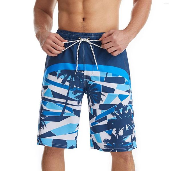 Pantalones cortos para hombre, pantalones cortos con estampado de camuflaje, bañadores hasta la rodilla, traje de baño clásico con dos bolsillos y cordones, ropa de playa de ocio