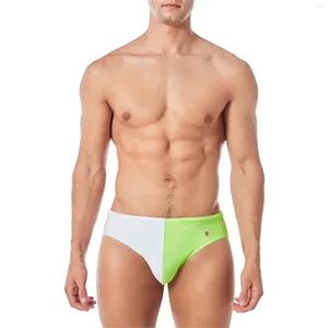 Maillot de bain pour hommes, short de Style européen et américain, slip contrasté, taille basse, haute élasticité, pour la plage, les vacances