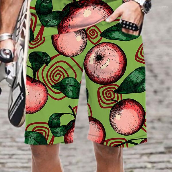 Short homme maillot de bain plante fleur fruit Harajuku Streetwear homme surdimensionné confortable été drôle hommes/femmes taille élastique Cool