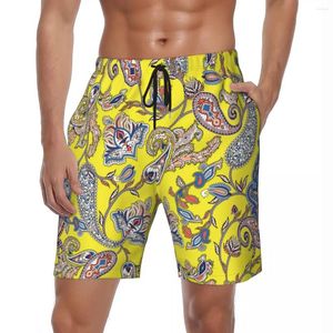 Sweet Maignons de maillots Floral Paisley Board Summer Vitang Vitang Traditional Fashion Beach Sports Sports Surf Confortable Trunks