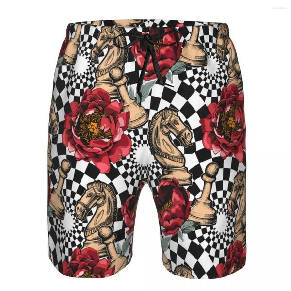 Pantalones cortos para hombres Traje de baño para hombre Swim Beach Troncos de natación para hombre Traje de baño floral y a cuadros Tabla de surf Traje de baño