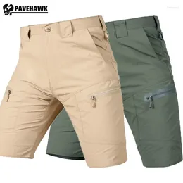 Short pour hommes outils tactiques pour hommes à séchage rapide à séchage rapide multi-poches pantalon intermédiaire étanche.
