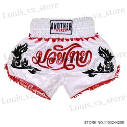 Heren shorts Thaise bokshorts 2024 geborduurde bokshortshorts heren kinderen jongens en meisjes bokser kooi vechtgreep greep taekwondo shorts t240419