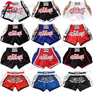 Heren shorts Thaise bokshorts Adembevolking Satijnen bokshorts Childrens en Dames Gym Grijp Taekwondo Cage Fighting Training Pants T240419