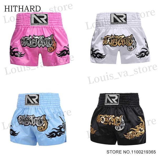 Shorts pour hommes shorts de boxe thaïlandais pour femmes Boîtes de boxe pour enfants 2024 Nouveaux arts martiaux brodés Cage combattants combats Fighting Taekwondo Shorts T240419