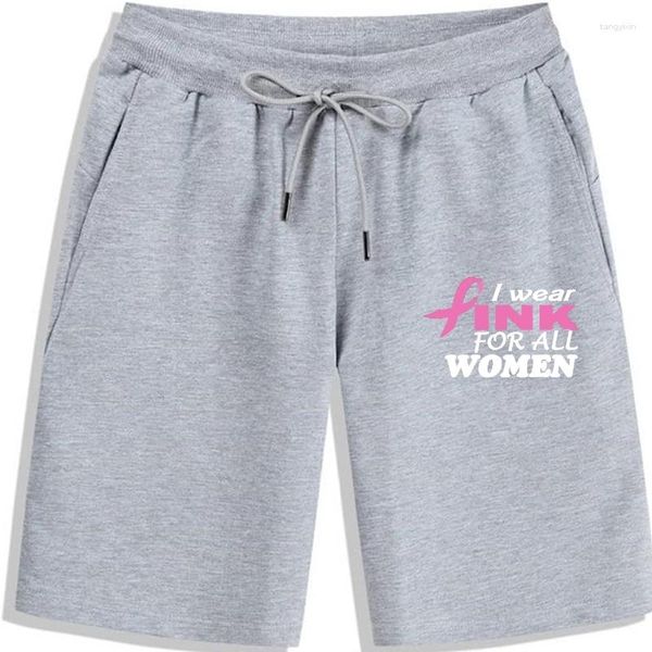 Titre des shorts pour hommes : JE PORTE DU ROSE POUR TOUTES LES FEMMES BREAST CANCER Ladies Tee 10 % Amer Society 440