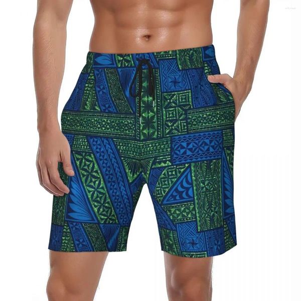 Shorts pour hommes Traditionnel Tongan Géométrique Design Board Été Cool Y2K Rétro Pantalon Court Mâle Courir Séchage Rapide Maillot De Bain