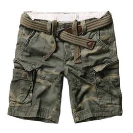 Heren shorts trendy heren camouflage shorts premium vracht shorts casual militaire stijl multi -zakken shorts big size man kleding zomer slijtage 230510
