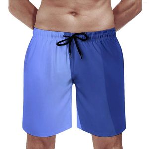 Heren Shorts Two Tone Ocean Board Zomer Blauwe Textuur Sport Strand Korte Broek Mannelijke Sneldrogende Casual Gedrukt Plus Size Trunks