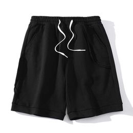 Heren shorts urban herenkleding | Nieuwe lente/zomer katoen 330G heren casual shorts gebreide capri's voor mannen