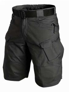 Heren shorts US plus zomerheren Multi Pocket Shorts Outdoor Hunting and Fishing Goods Shorts Tactical Shorts Waterdicht en snel drogen J240507