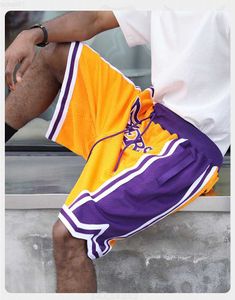 Shorts pour hommes Vintage Basketball Shorts Oversize Streetwear Mode Fitness Sports Broderie Premium Quality 260GSM Double Mesh Shorts L230719