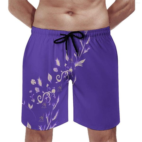 Shorts pour hommes Vintage Lavande Gym Violet Floral Dilly Sicat Casual Board Pantalons courts Hommes Surf personnalisé Séchage rapide Beach Trunks Cadeau