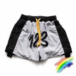 Shorts pour hommes Vintage RRR123 MESH Shorts Hommes Femmes 1 1 Meilleure qualité RRR-123 Basketball Shorts Casual Breechcloth Inside Tag Label G230316